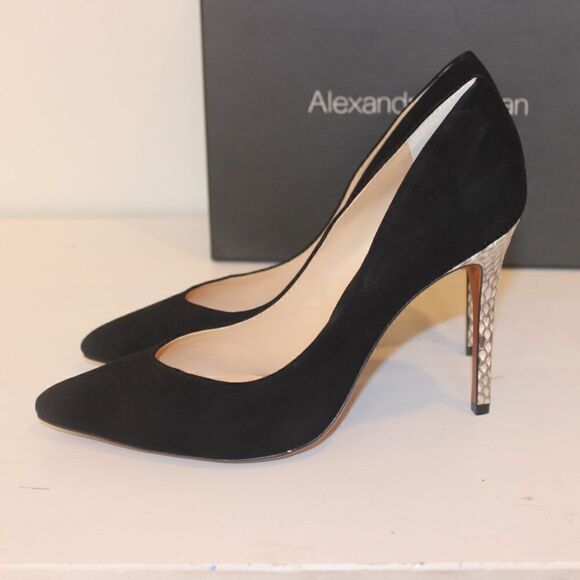 NEW Alexandre Birman Fechado Salto Alto Black/Natural Heels Women’s Size 7 - Picture 4 of 11